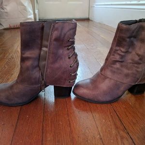 Fergalicious Tan Ankle Boots with Vintage Appeal